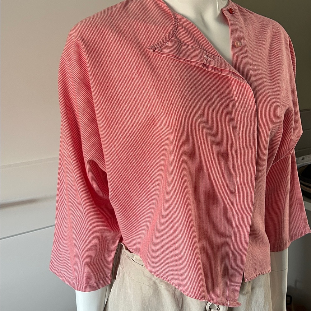 Vintage Hi Georgie! Asymmetrical Button Down S/M - Picture 12 of 14